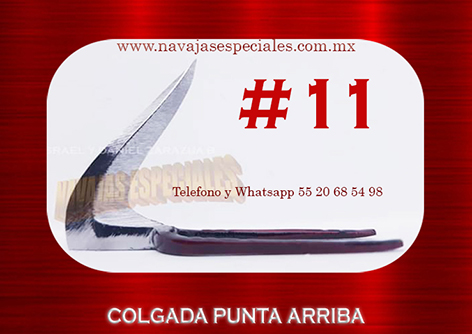 Colgada punta arriba
